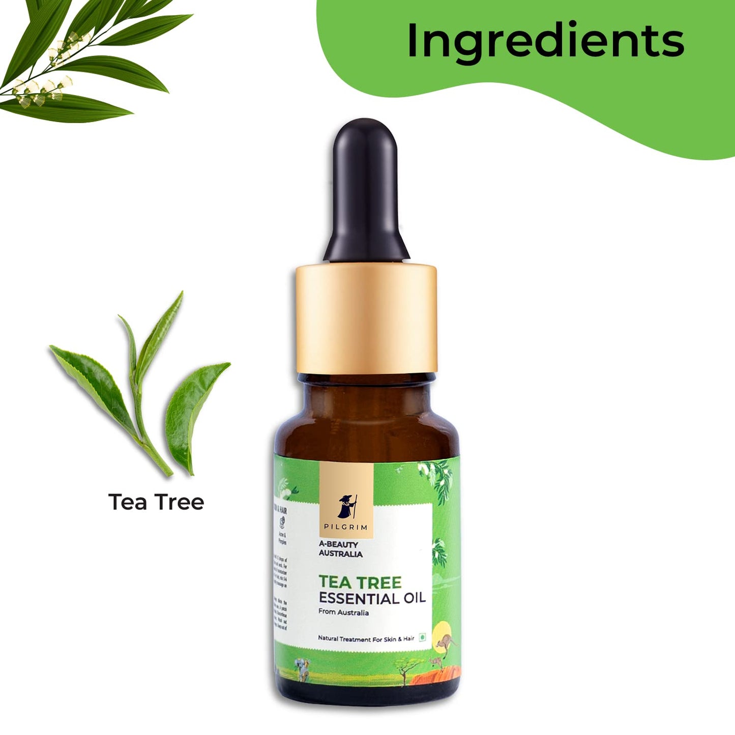 Tea Tree Essential Oil For Acne & Dandruff