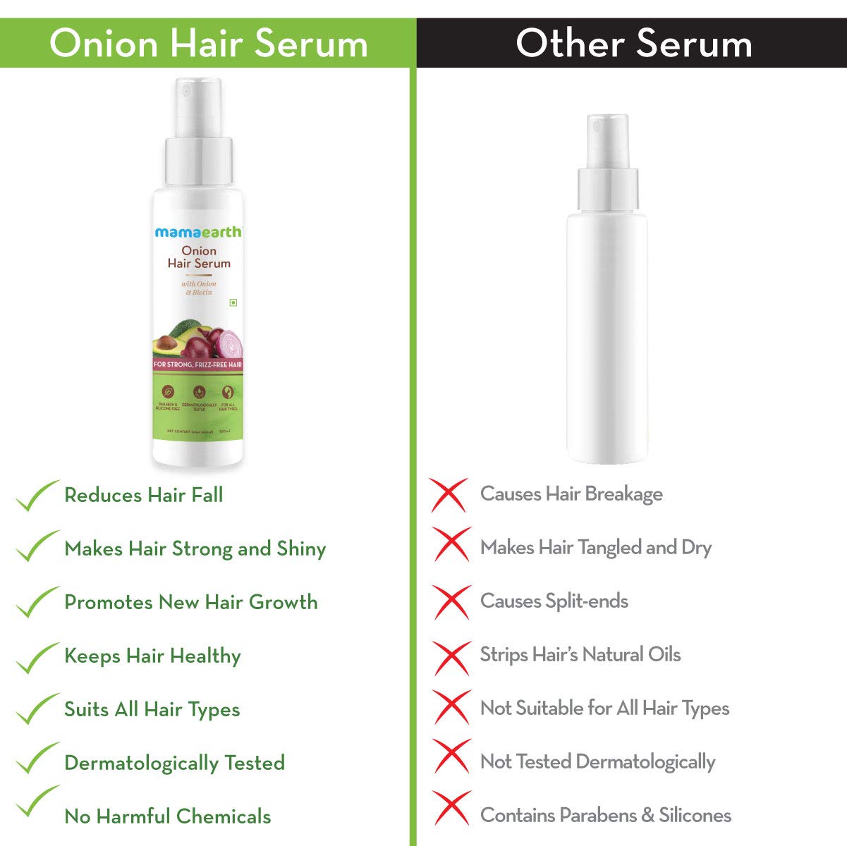 Onion Hair Serum For Silky & Smooth Hair