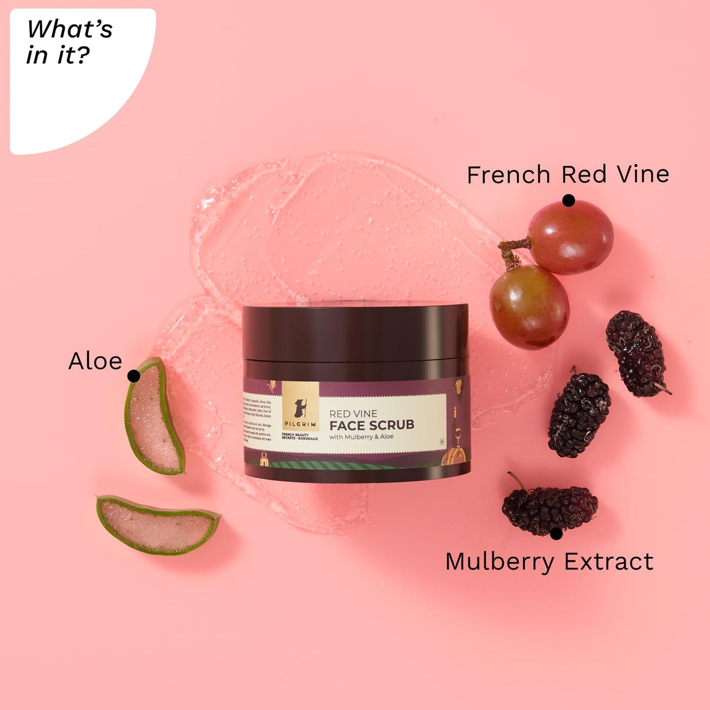 French Red Vine Face Scrub Exfoliates And De-tans