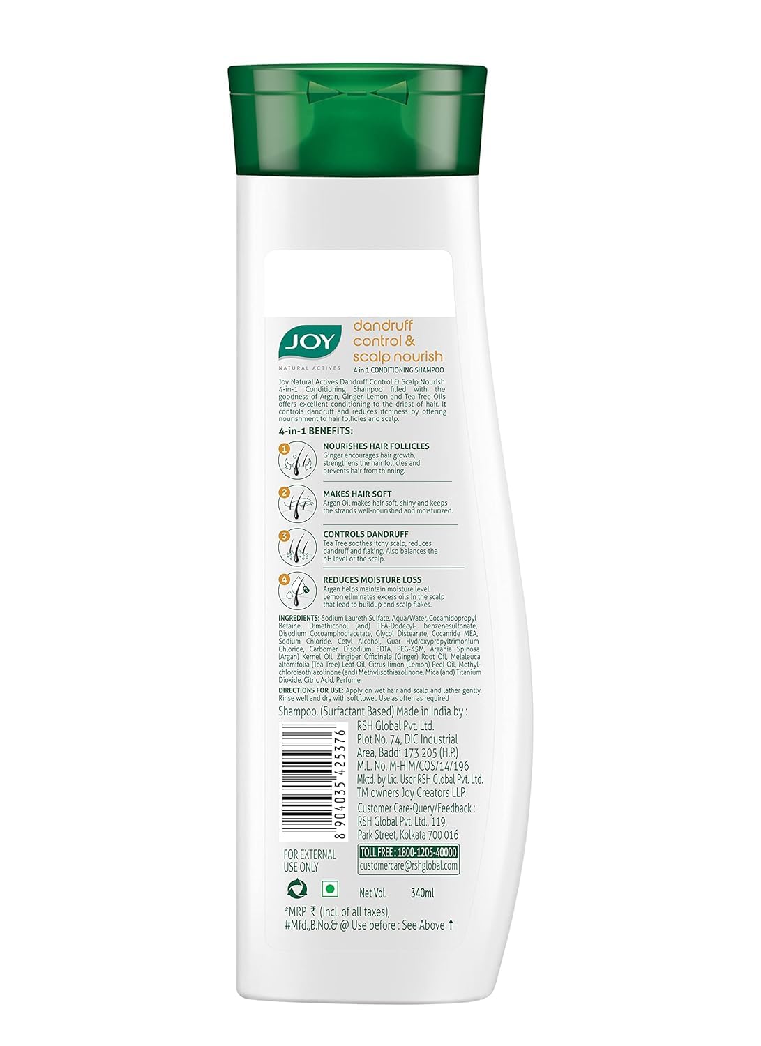 Anti Dandruff Shampoo With Tea Tree & Ginger