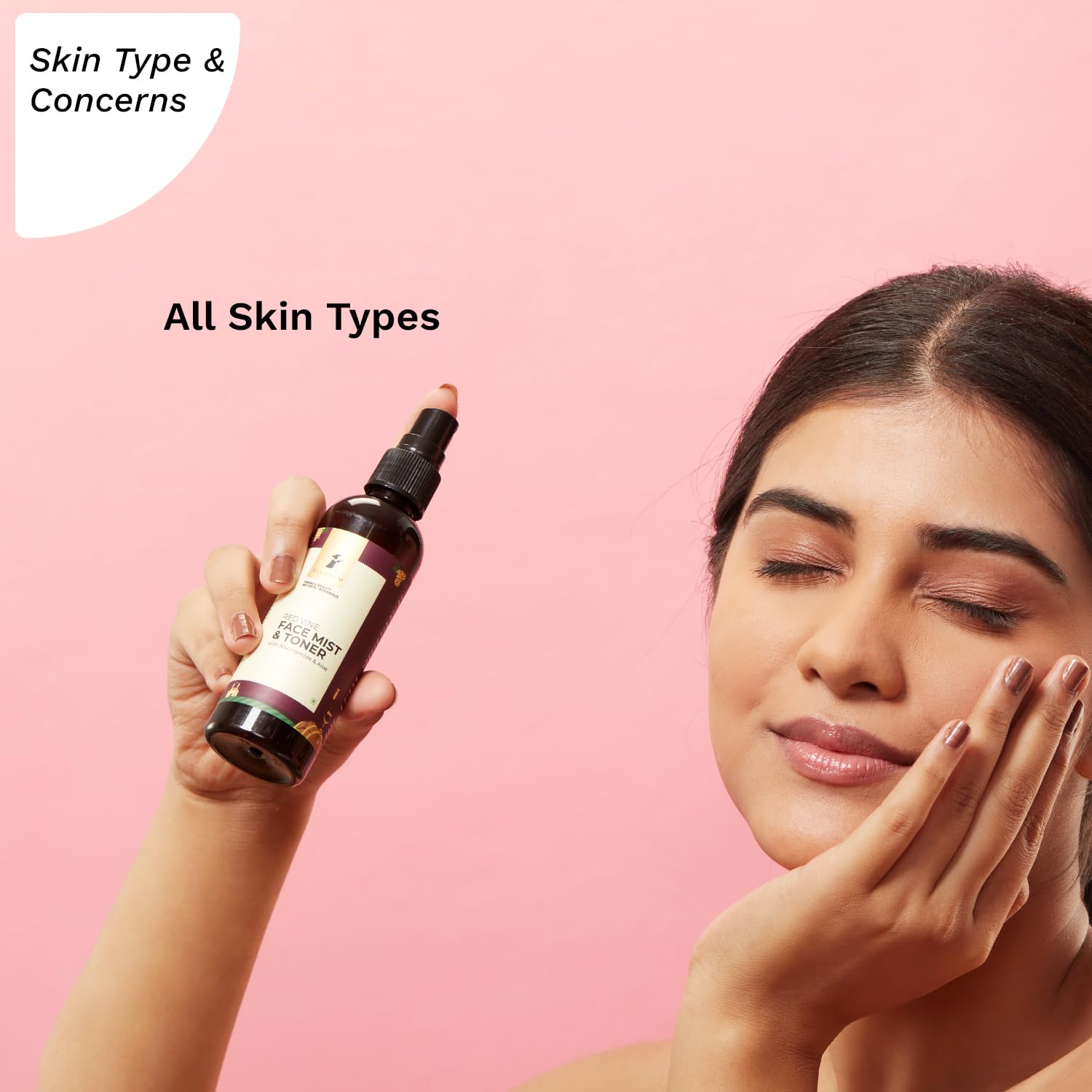 रेड वाइन फेस टोनर स्प्रे विथ विटामिन B3