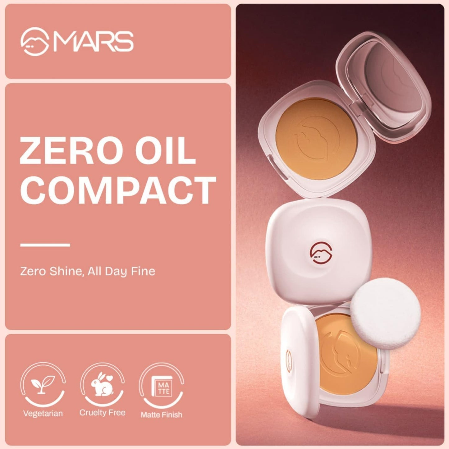 Zero Oil Gel Compact with Applicator