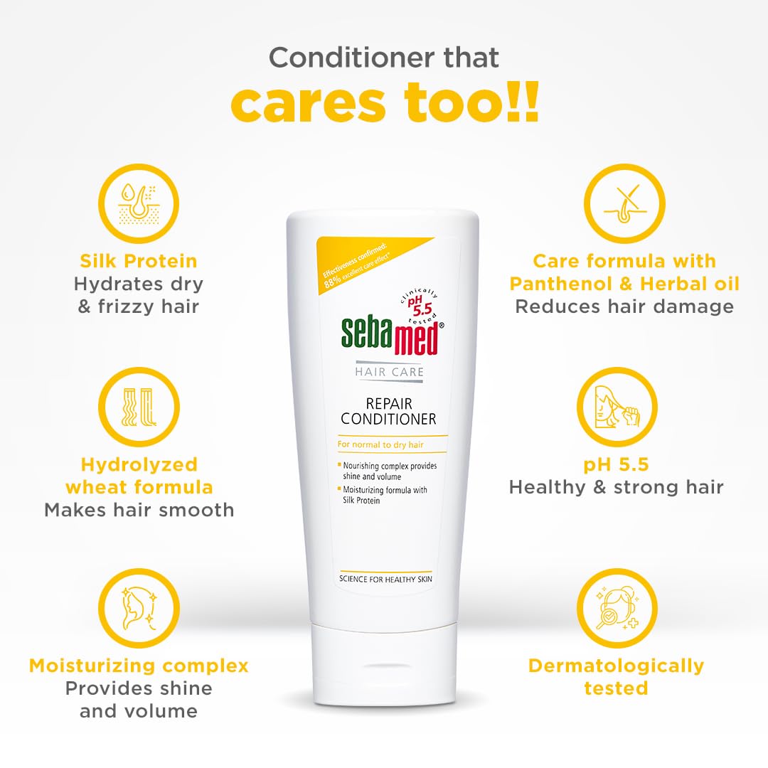 Sebamed Hair Repair Conditioner - Repairs Dry Damaged Hair & Scalp