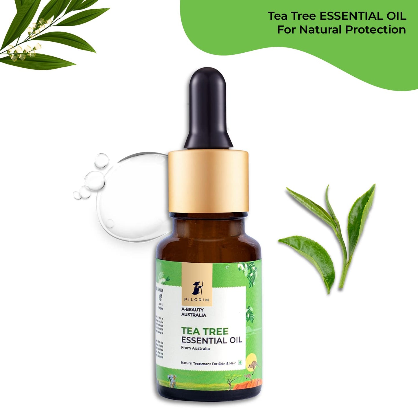 Tea Tree Essential Oil For Acne & Dandruff