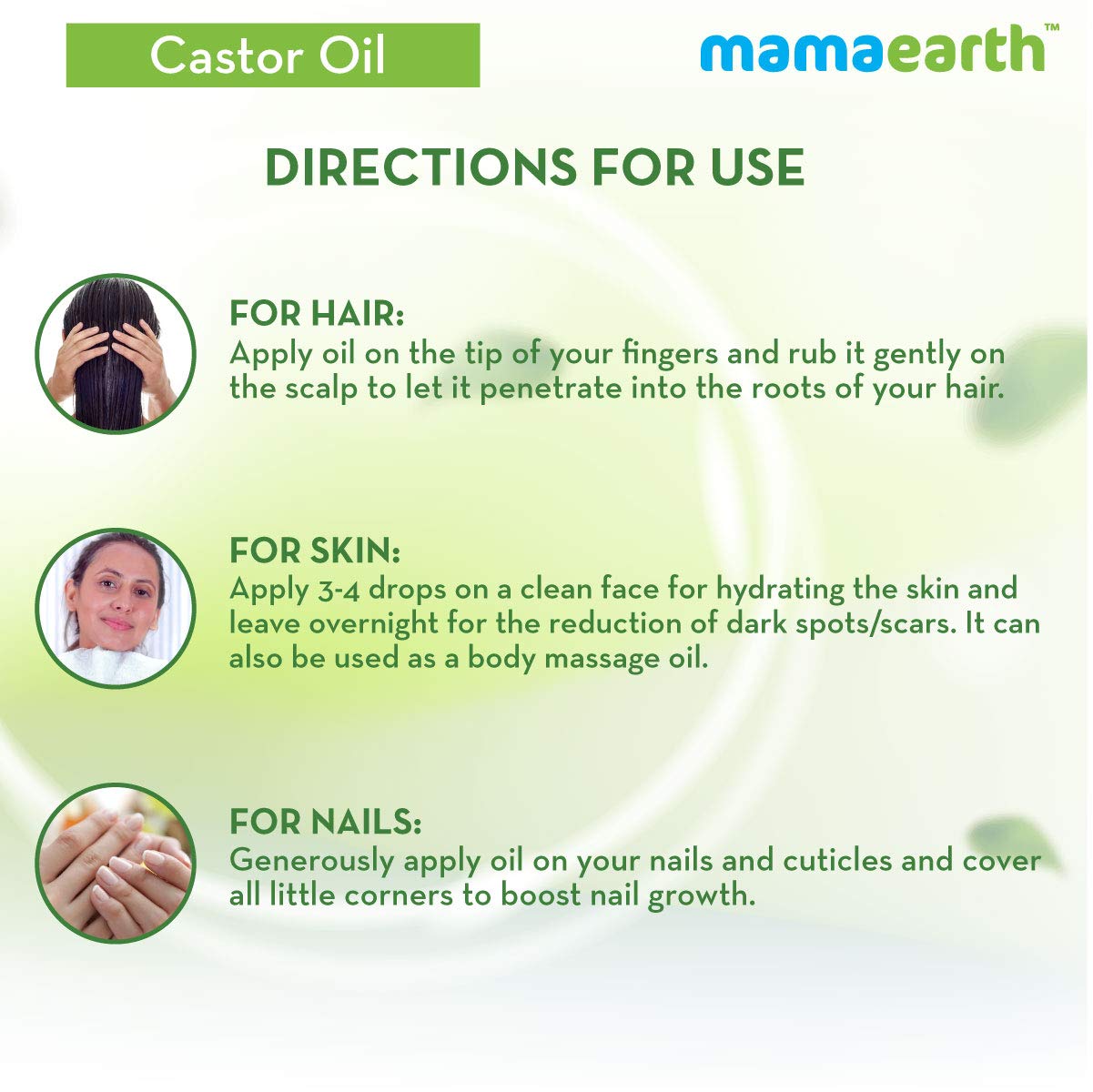 Pure Castor Oil For Hair Skin & Nails