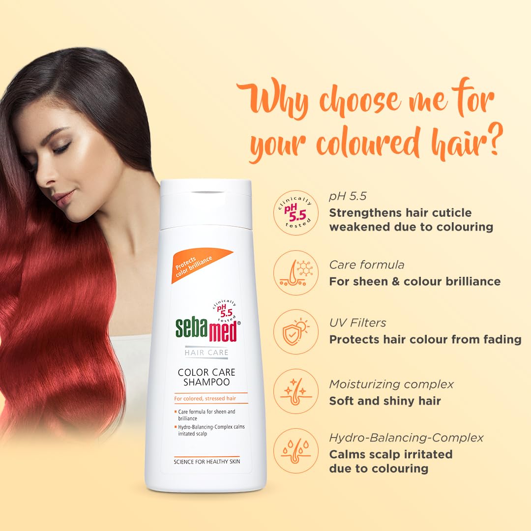 Sebamed Color Care Shampoo - Protects Shine & Color Brilliance Repairs Damage From Hair Coloring