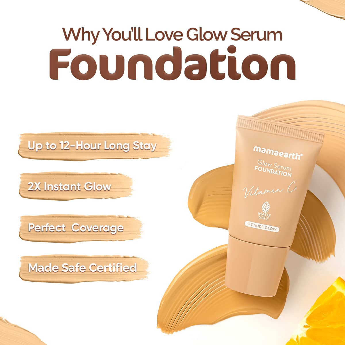 Glow Serum Foundation With Vitamin C & Turmeric