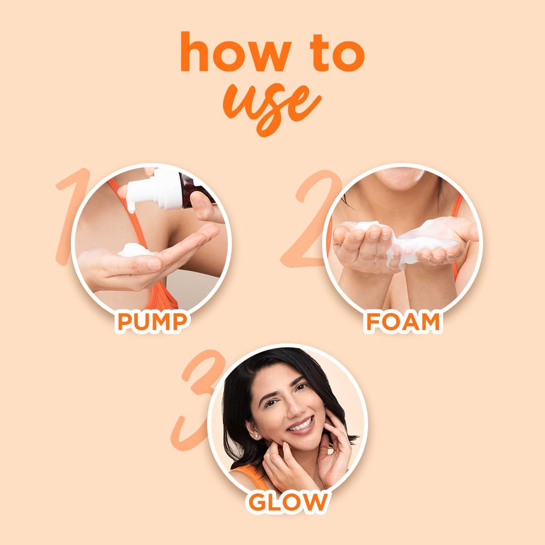 Plum Vitamin C Foaming Face Wash with Mandarin | For Glowing Skin | For Gentle Cleansing | For Hyperpigmentation & Dull Skin | Sulphate-Free | 100% Vegan