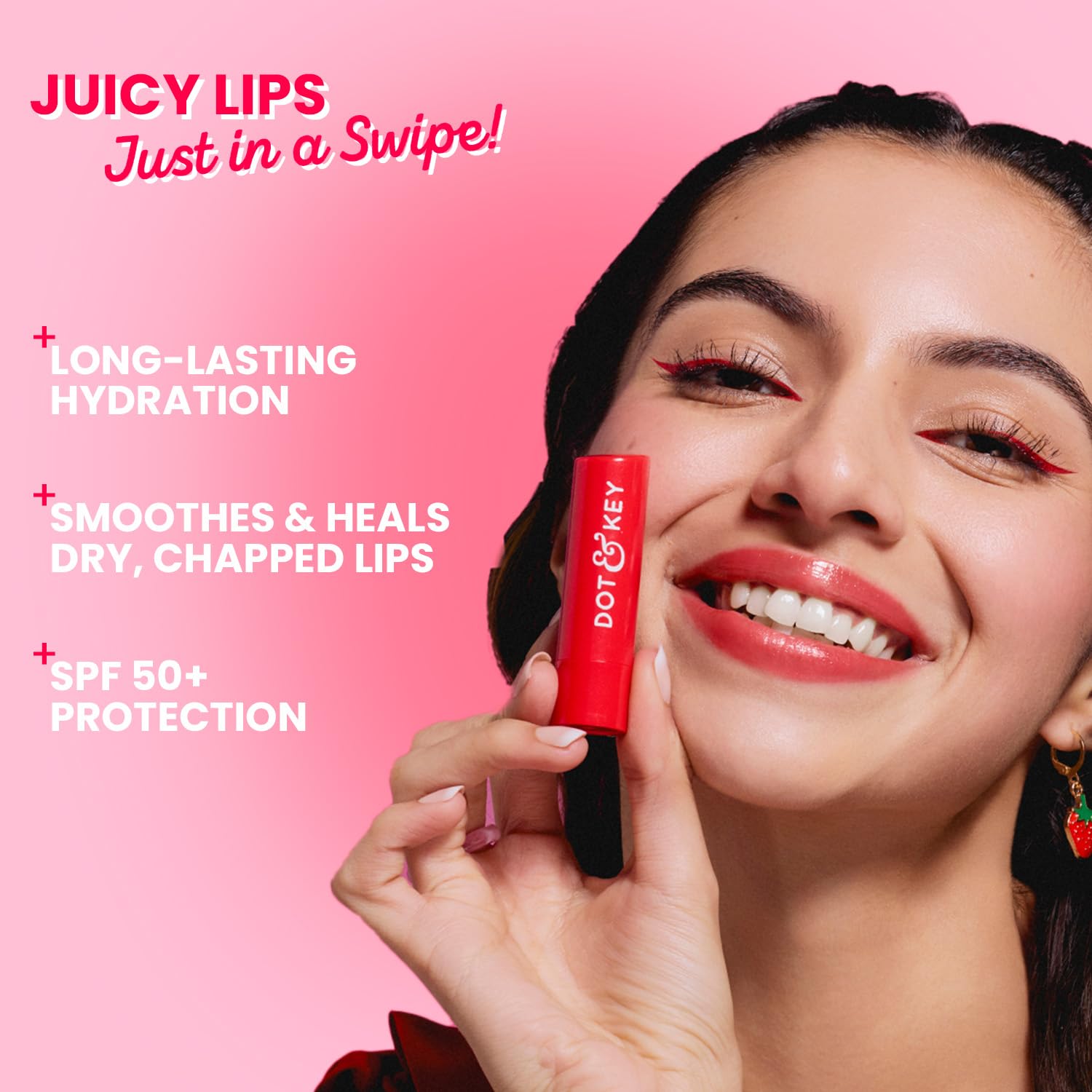 Dot & Key Barrier Repair Hydrating Lip Balm SPF 50 | Repairs Damaged Lip Barrier | High Tinted | 4.5 gm