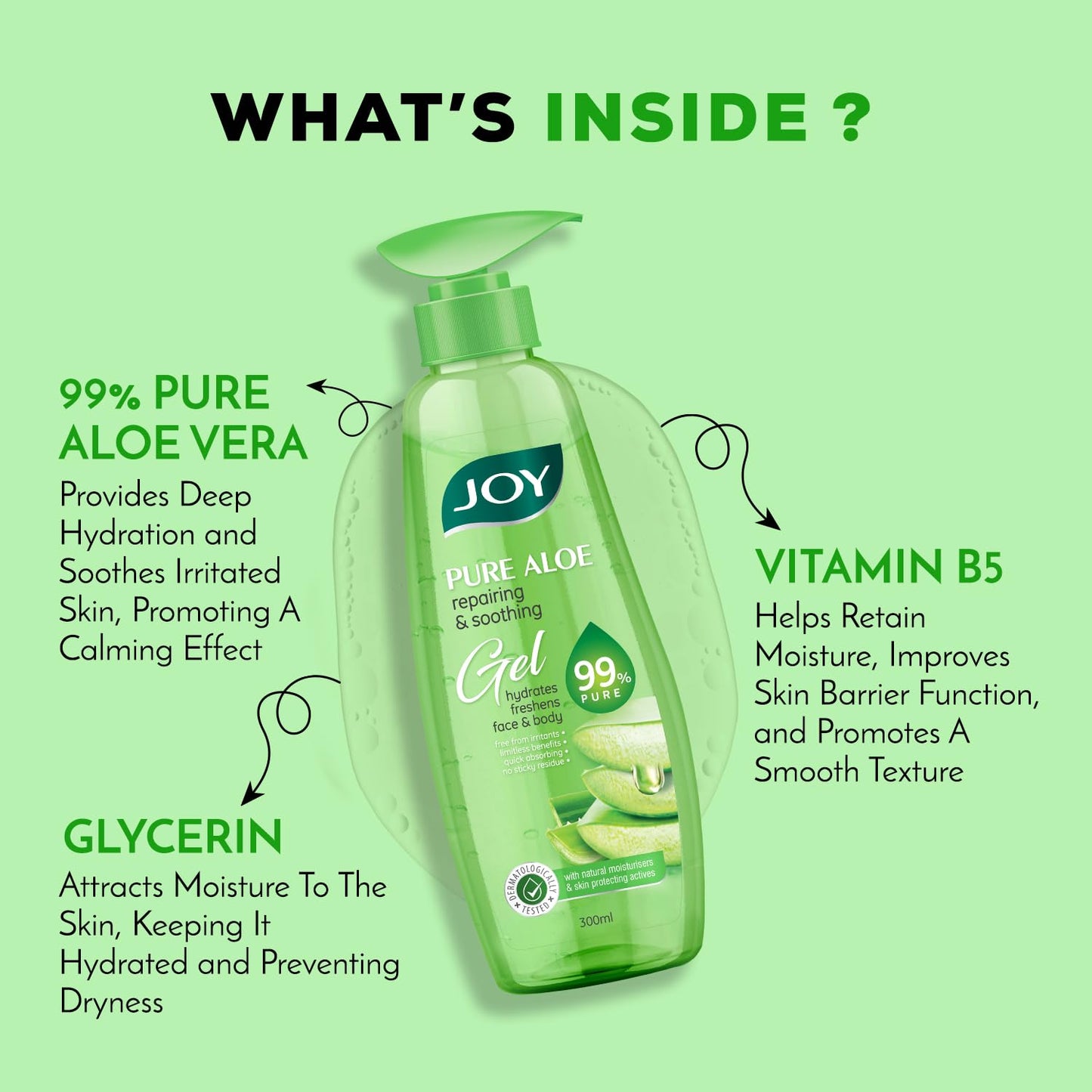 Pure Aloe Vera Gel With Pro Vitamin B5