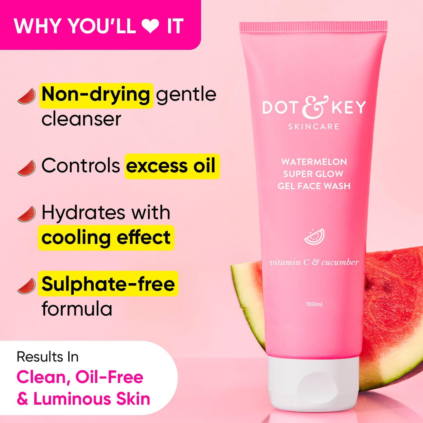 Watermelon Super Glow Gel Face Wash