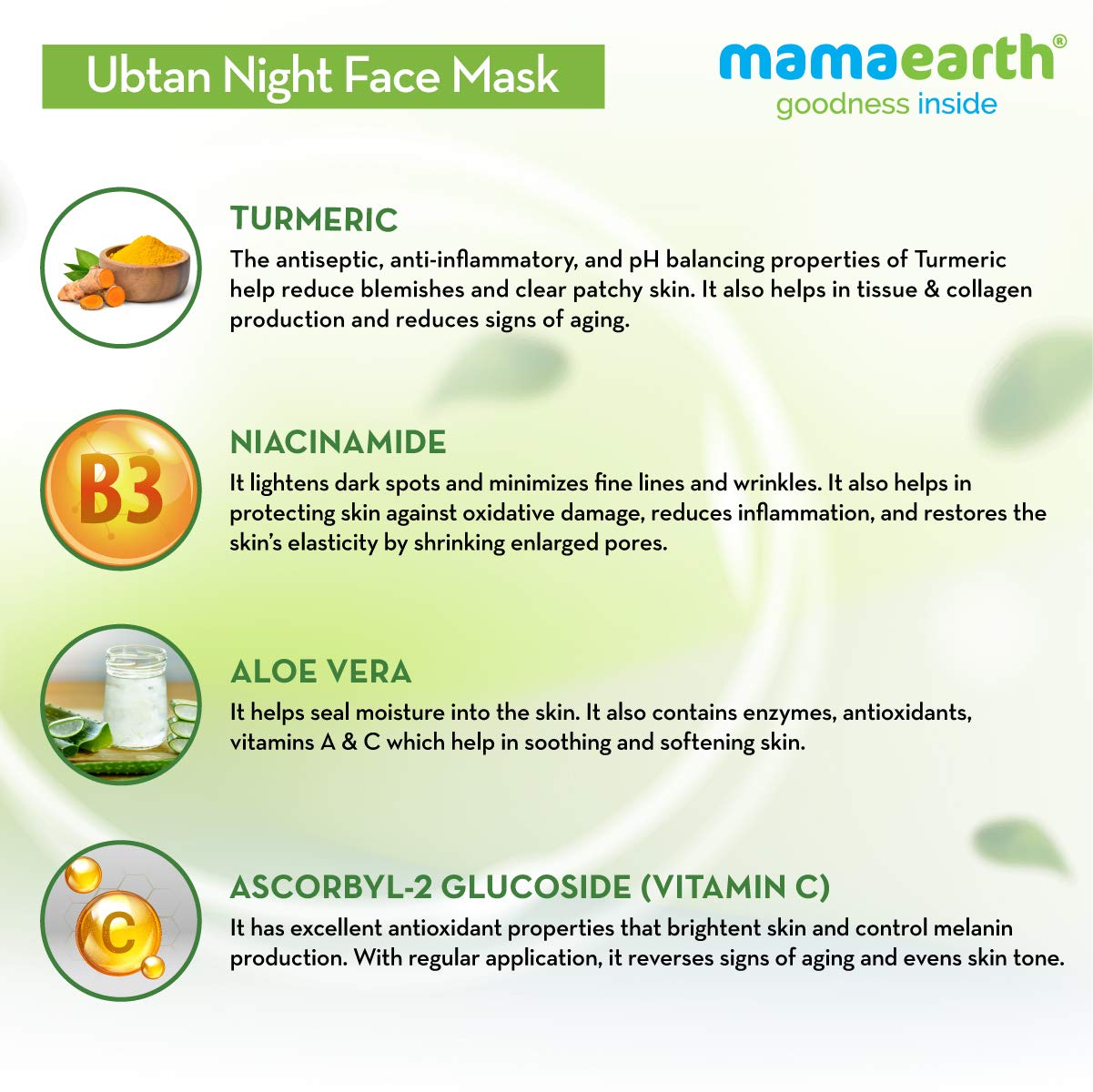 Ubtan Night Sleep Mask With Turmeric & Niacinamide