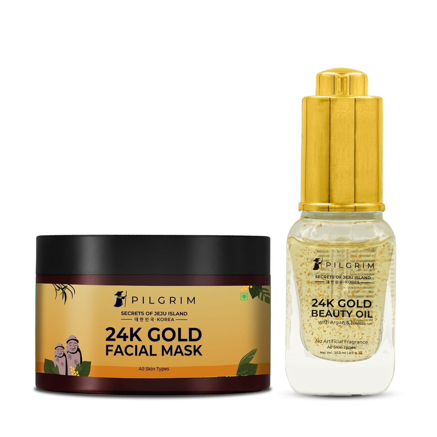 24K Gold Facial Kit With Dewy Glass Finish