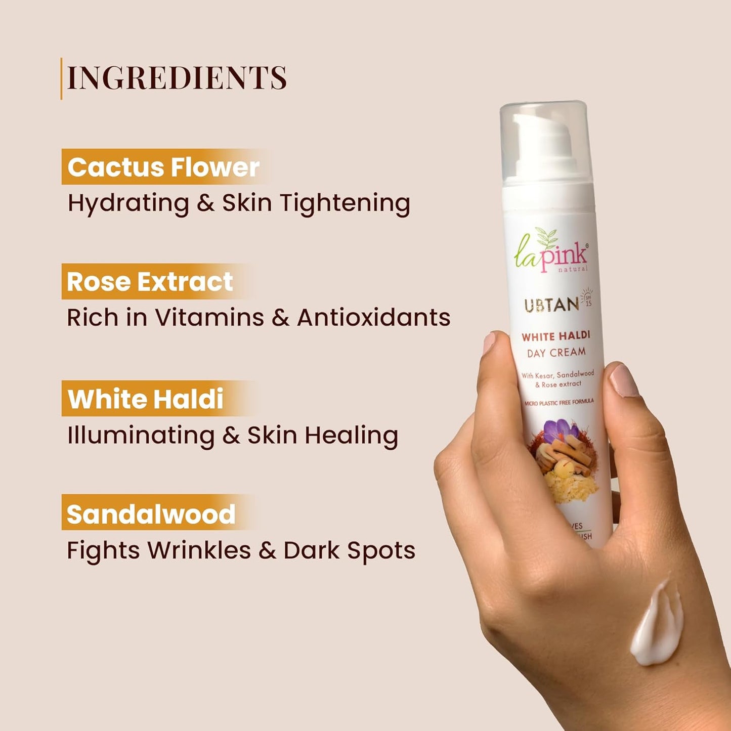 Ubtan White Haldi Day Cream with SPF 15