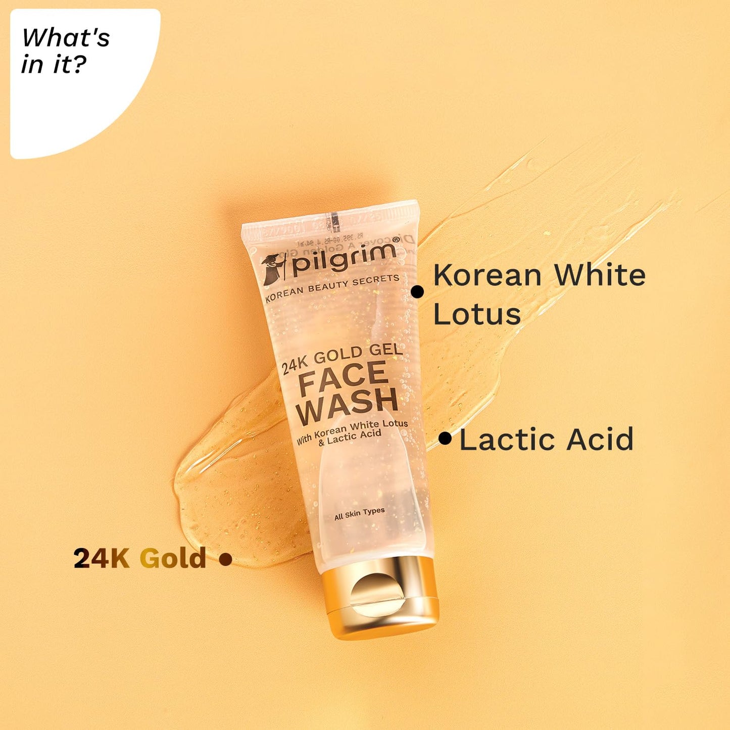 24k Gold Gel Facewash With Lactic Acid