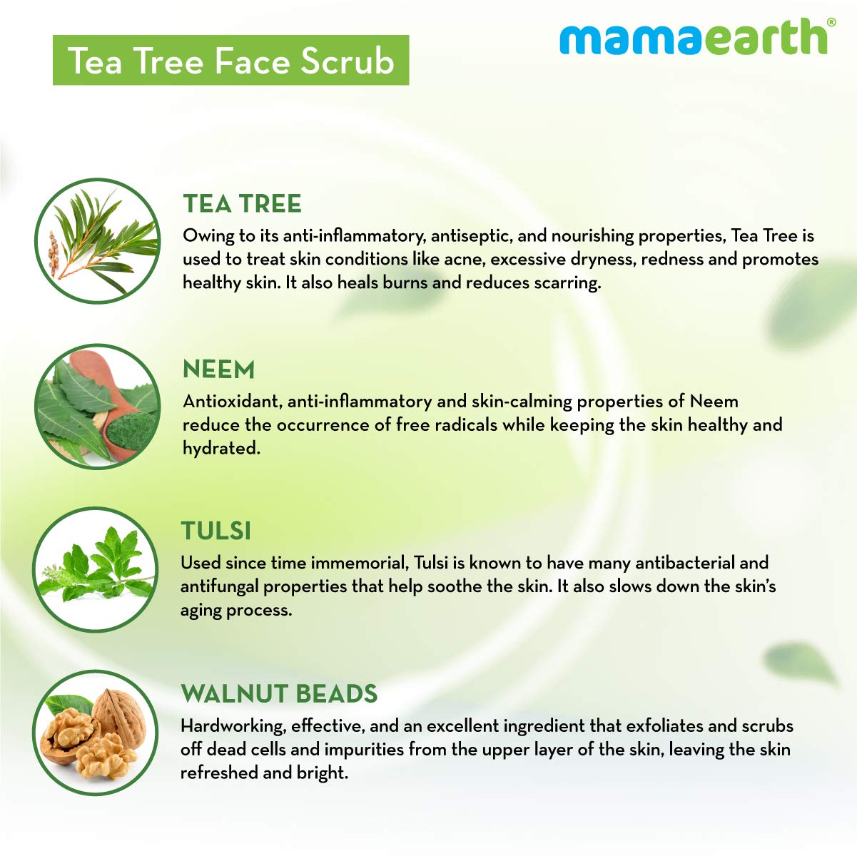 Tea Tree Face Scrub For Skin Purification