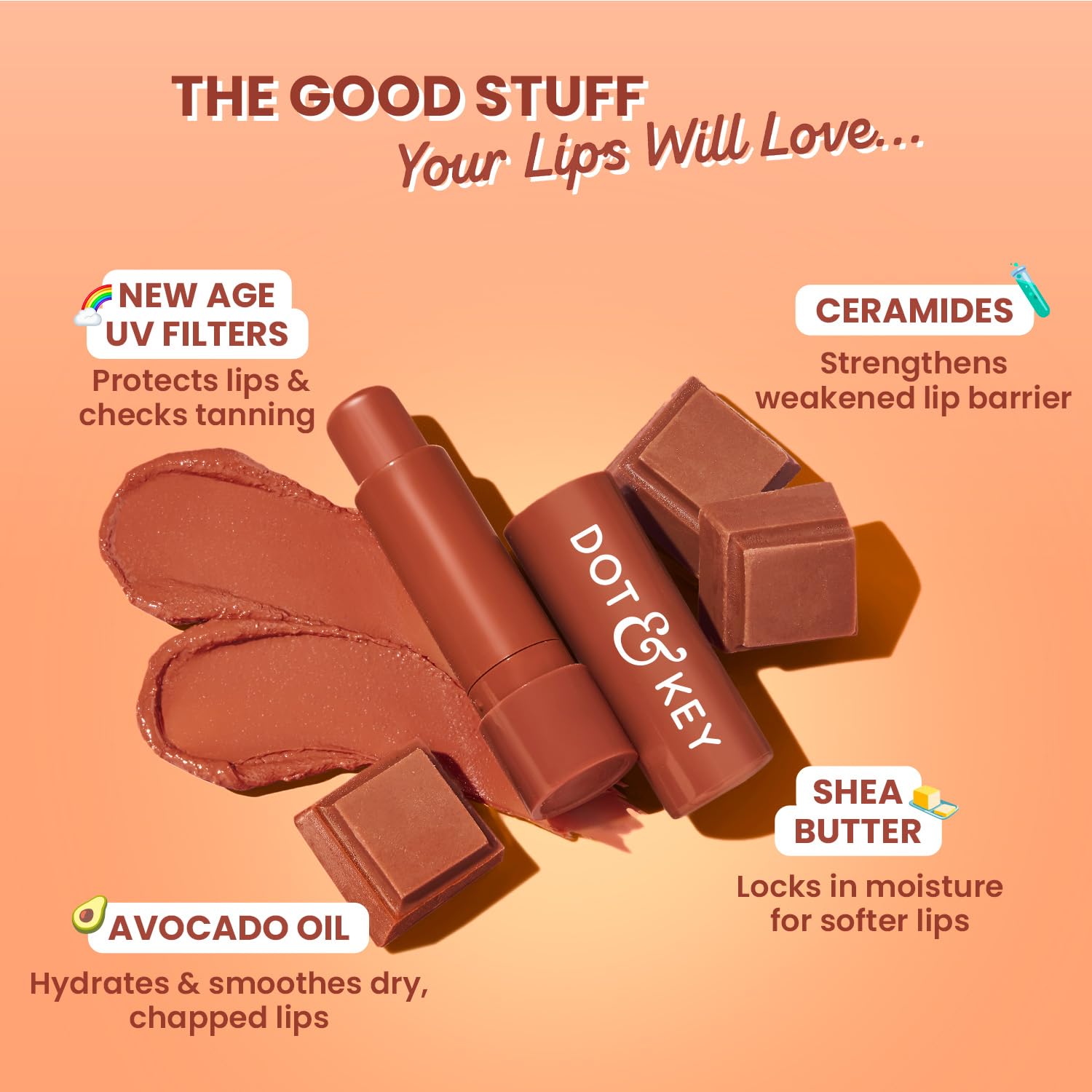 Dot & Key Barrier Repair Hydrating Lip Balm SPF 50 | Repairs Damaged Lip Barrier | High Tinted | 4.5 gm