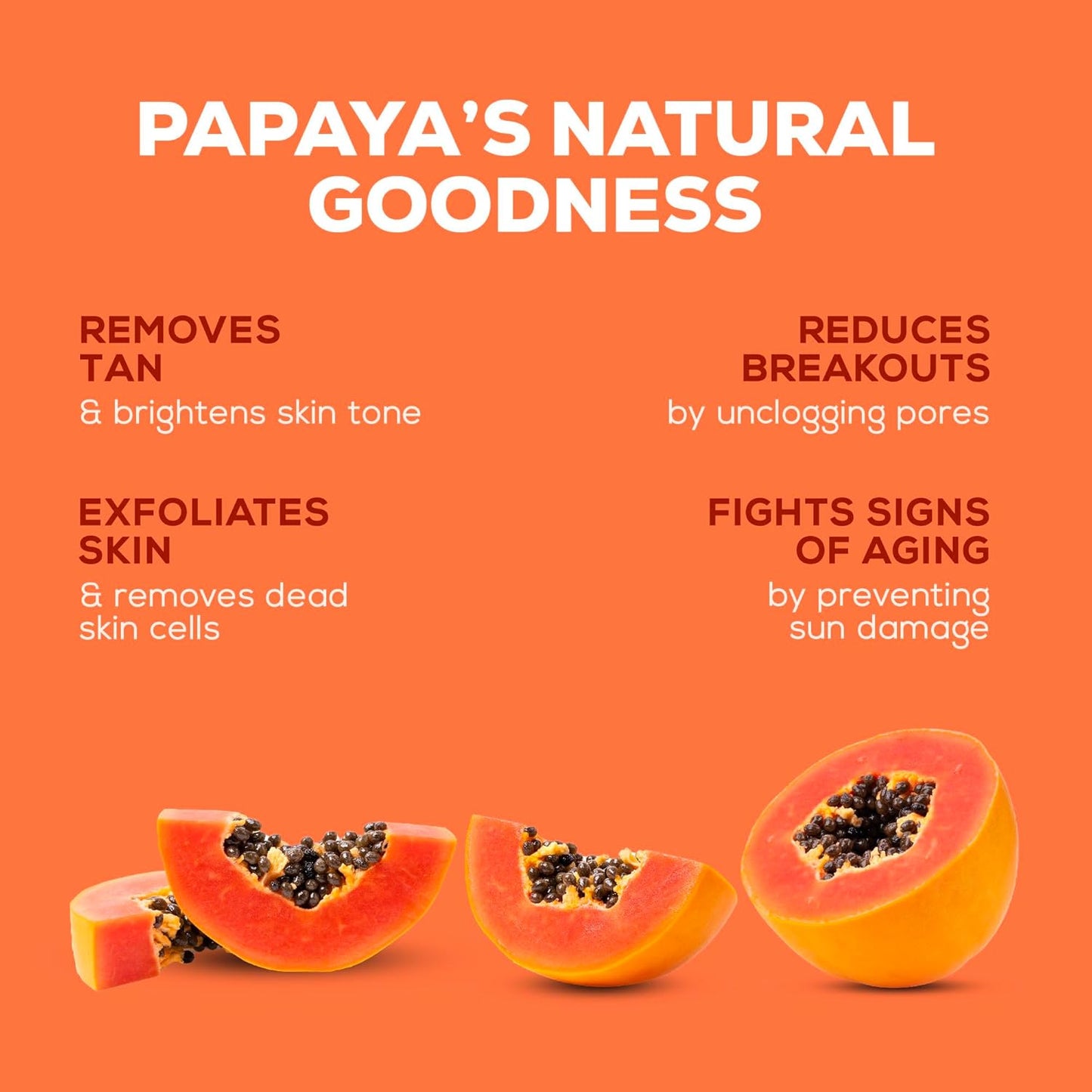 Tan Removal Papaya Face Wash Deep Cleanse & Exfoliation