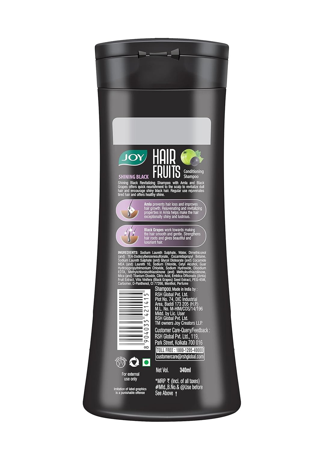 Shining Black Conditioning Shampoo With Amla & Black Grapes