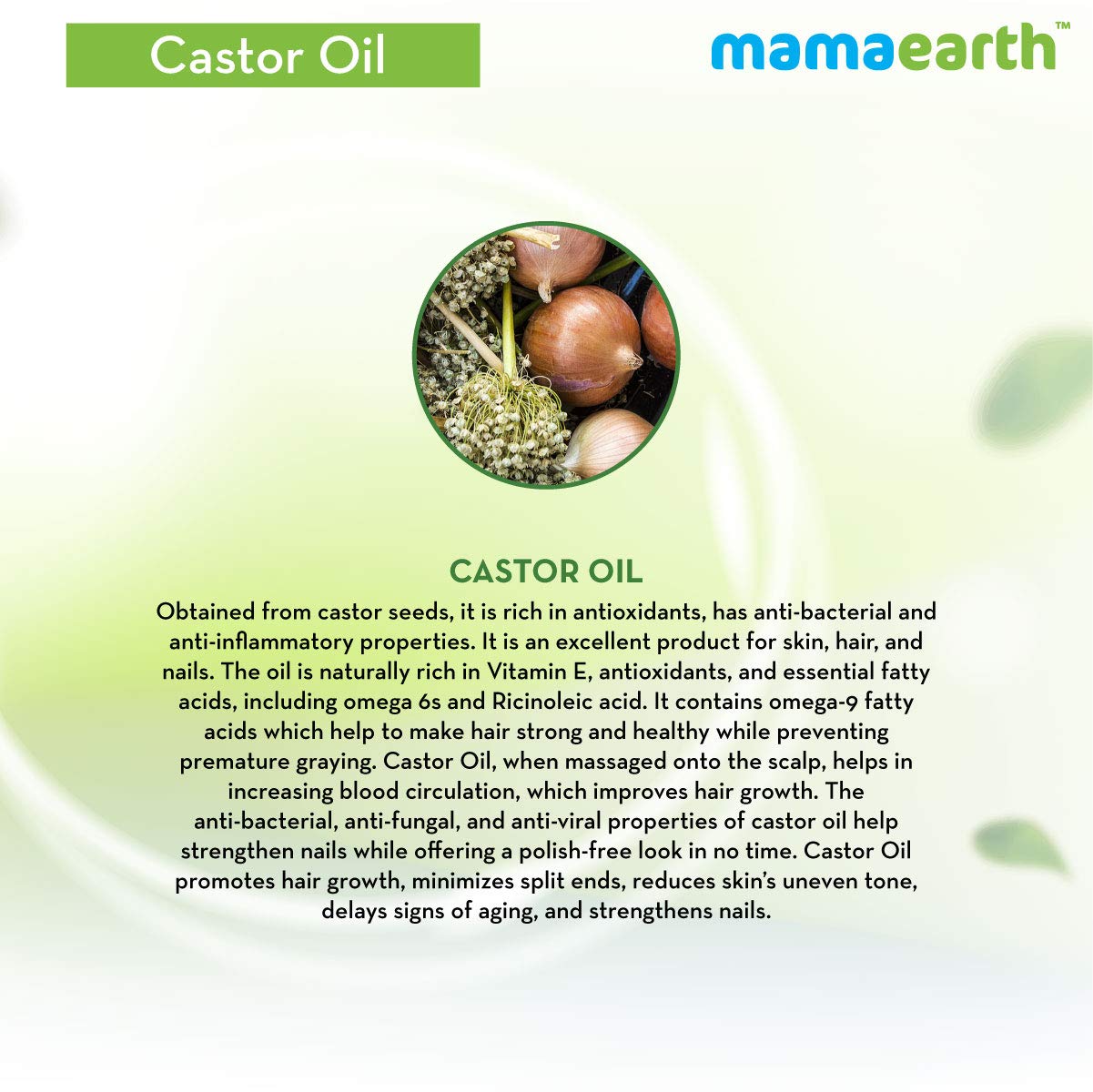 Pure Castor Oil For Hair Skin & Nails