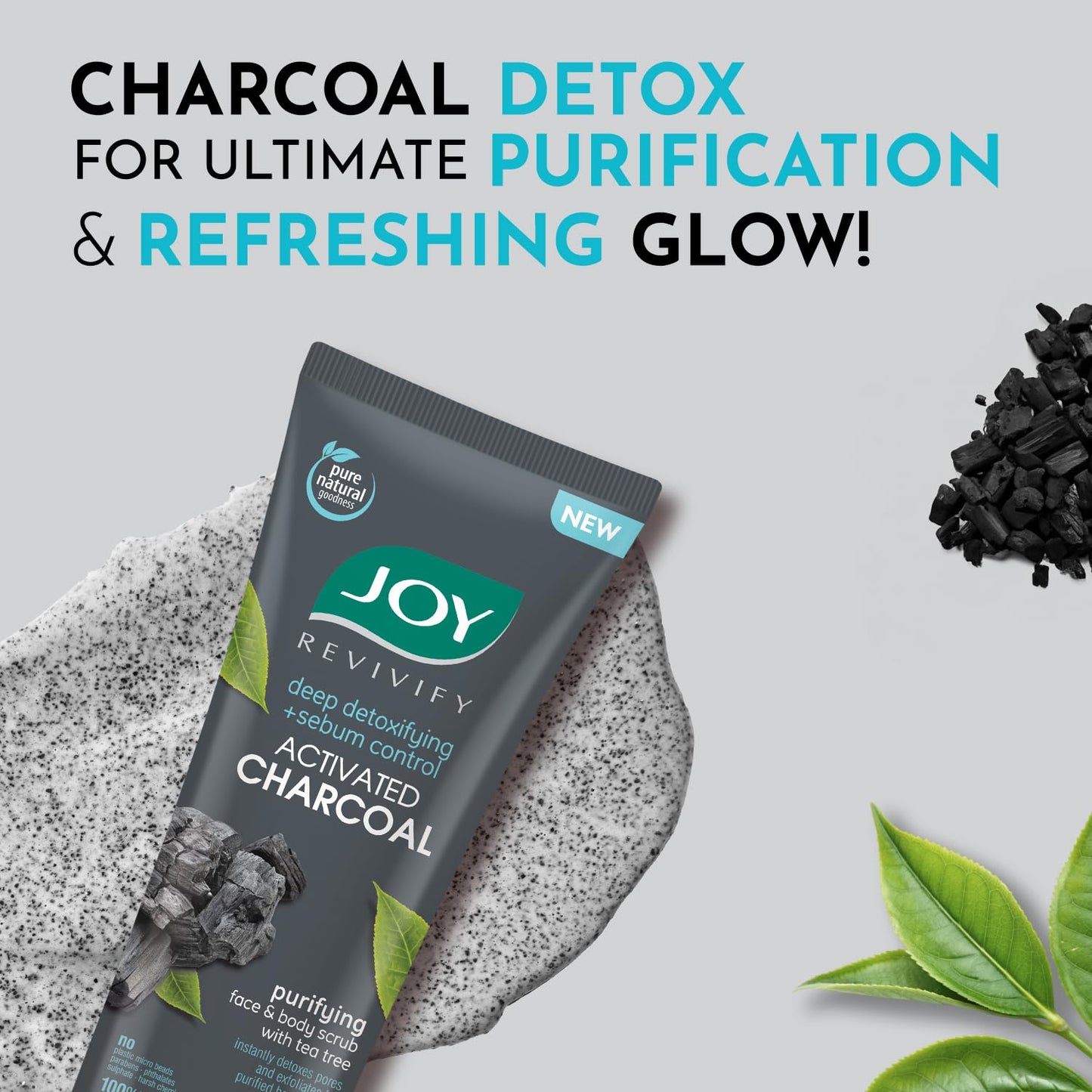 Exfoliating Charcoal Face Scrub With Tea Tree