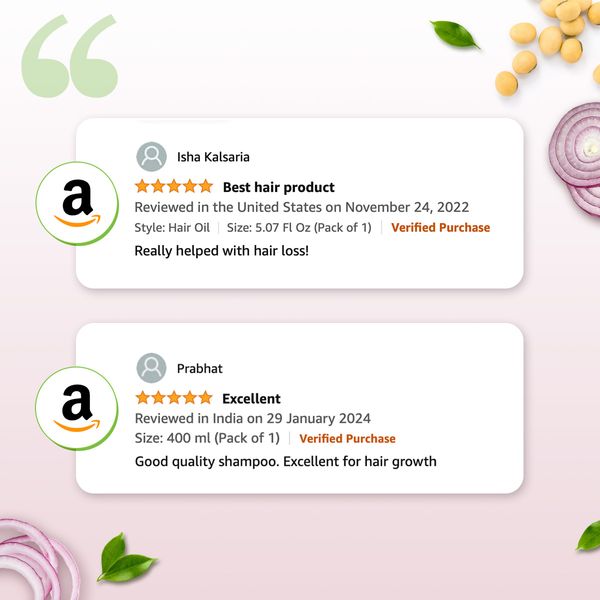 Onion Shampoo for Hair Growth & Fall Control