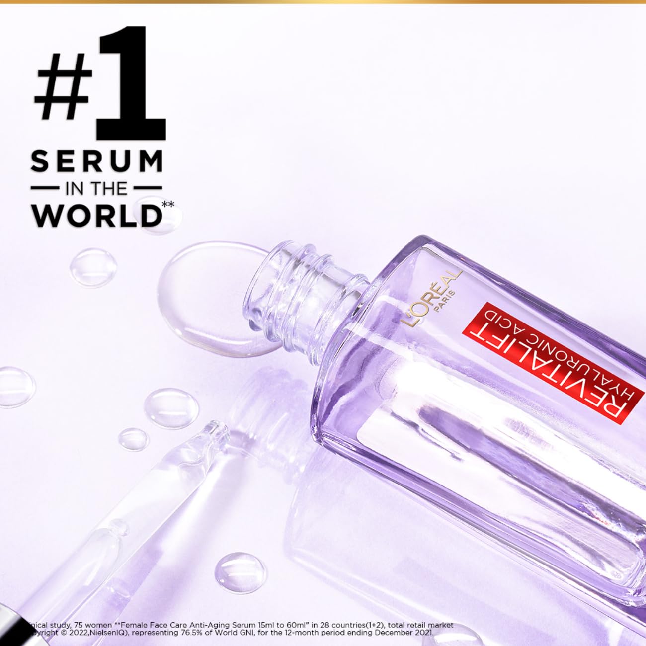 L'Oréal Paris Revitalift 1.5% Hyaluronic Acid Serum, Volume: 15ml, Intensely hydrates, smooths, and replumps skin, Fragrance free, paraben free, alcohol free formulation