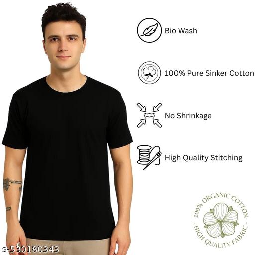 Regular Fit Navy Blue Cotton T-shirt