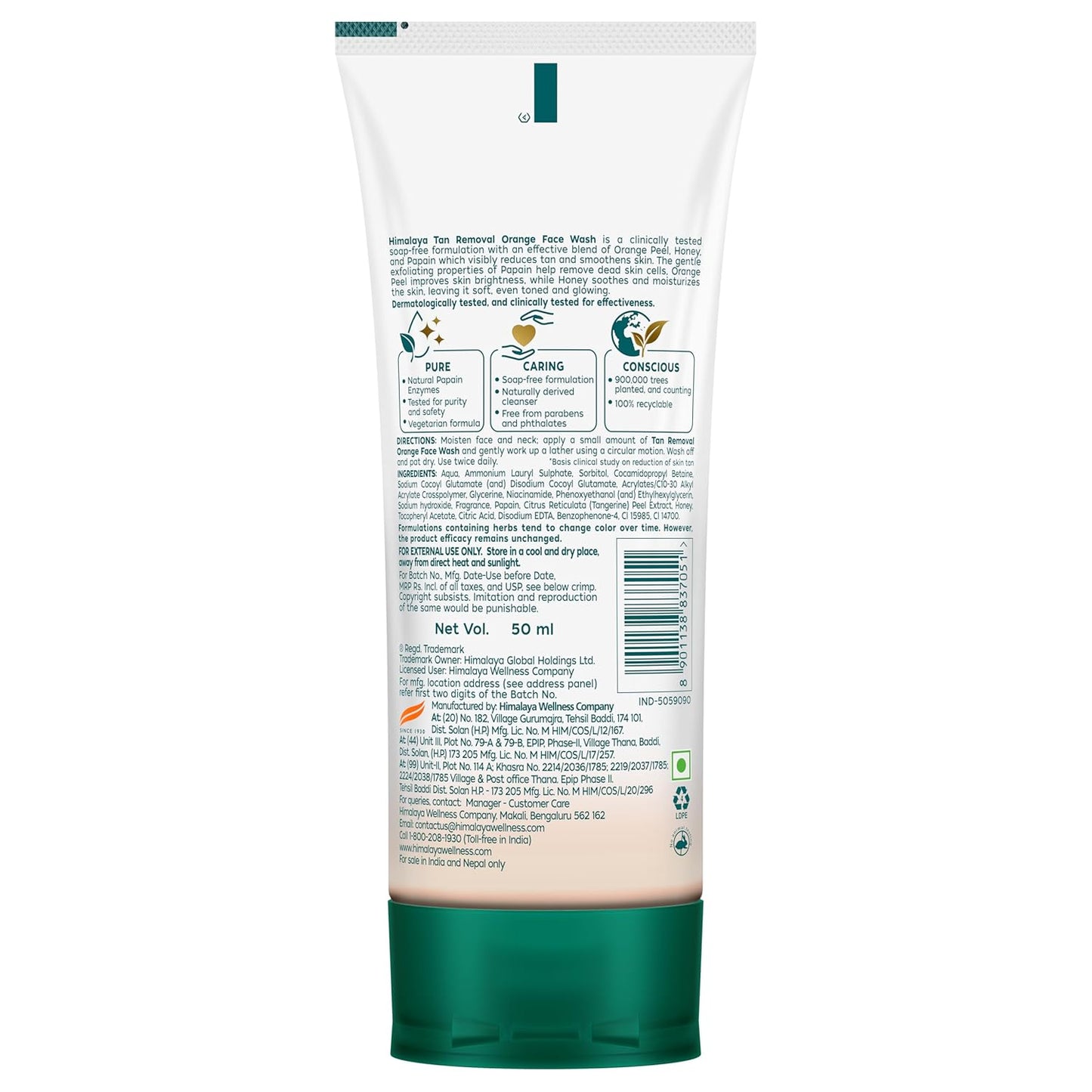 Tan Removal Orange Face Wash