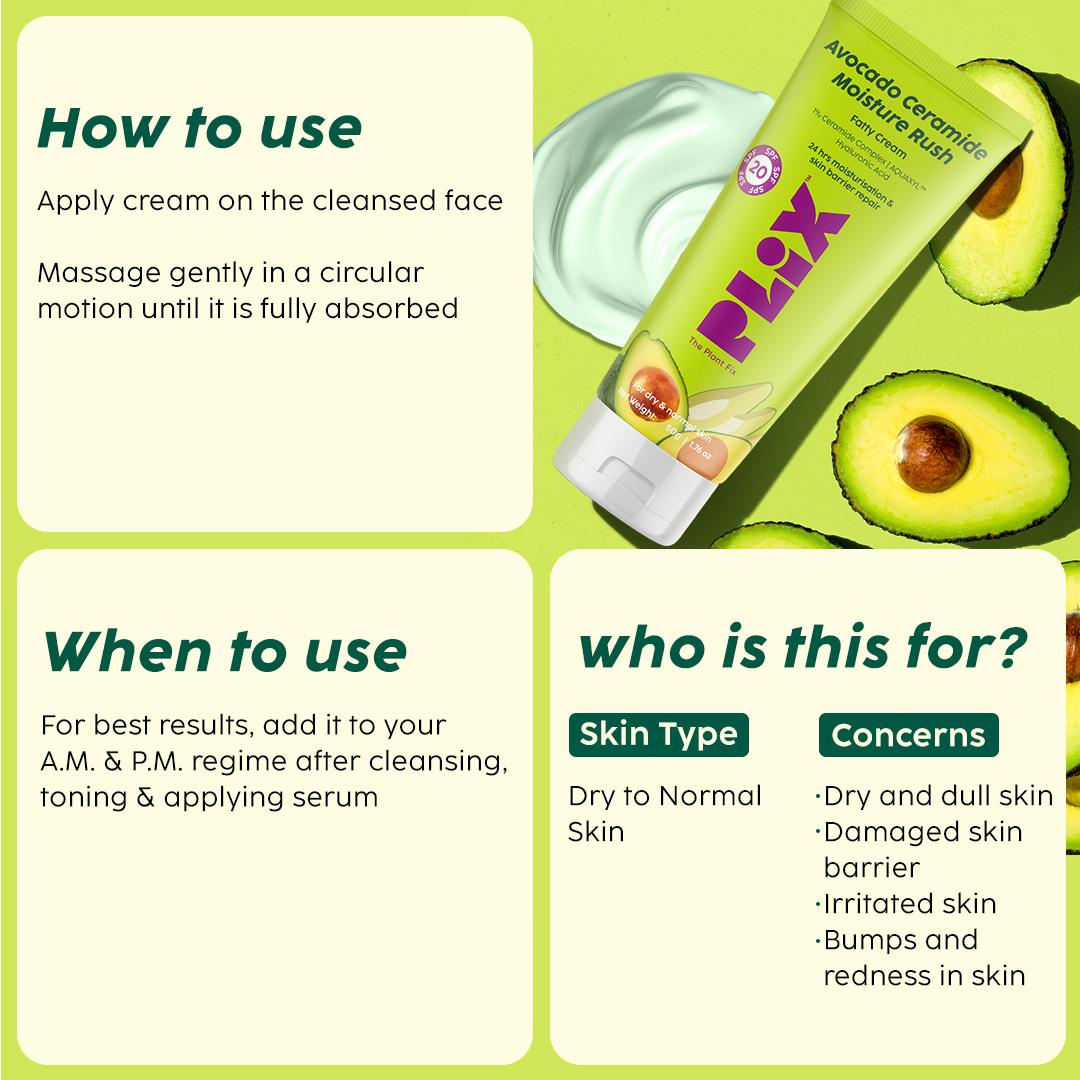 Moisture Rush Cream with Avocado and Ceramides