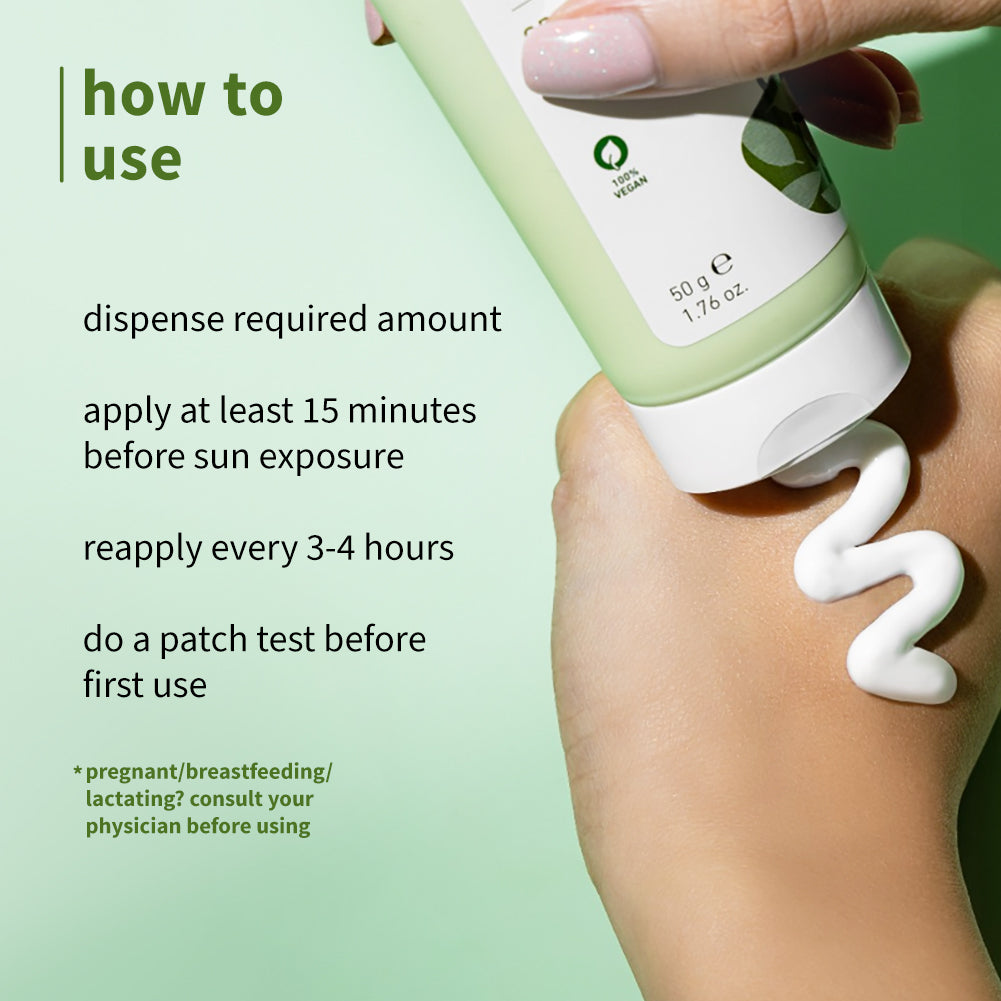 Green Tea Zinc Matte Sunscreen Gel for Oily Skin