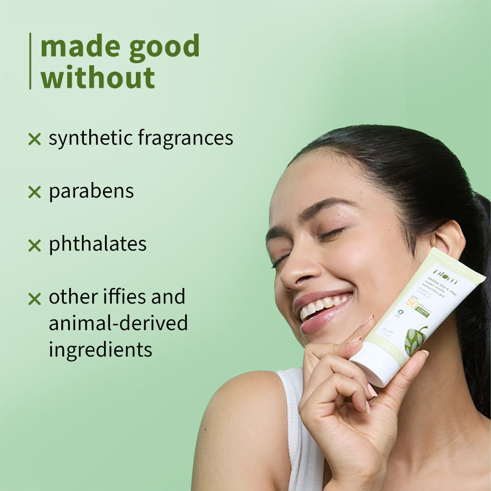 Green Tea Zinc Matte Sunscreen Gel for Oily Skin