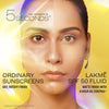 Lakme Sun Expert Dry Matte Fluid SPF 50++++ Sunscreen with 1% niacinamide & ceramide, for oily skin & combination skin 50ml