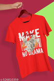 Red Regular Fit Cotton T-Shirt with Graphic Print