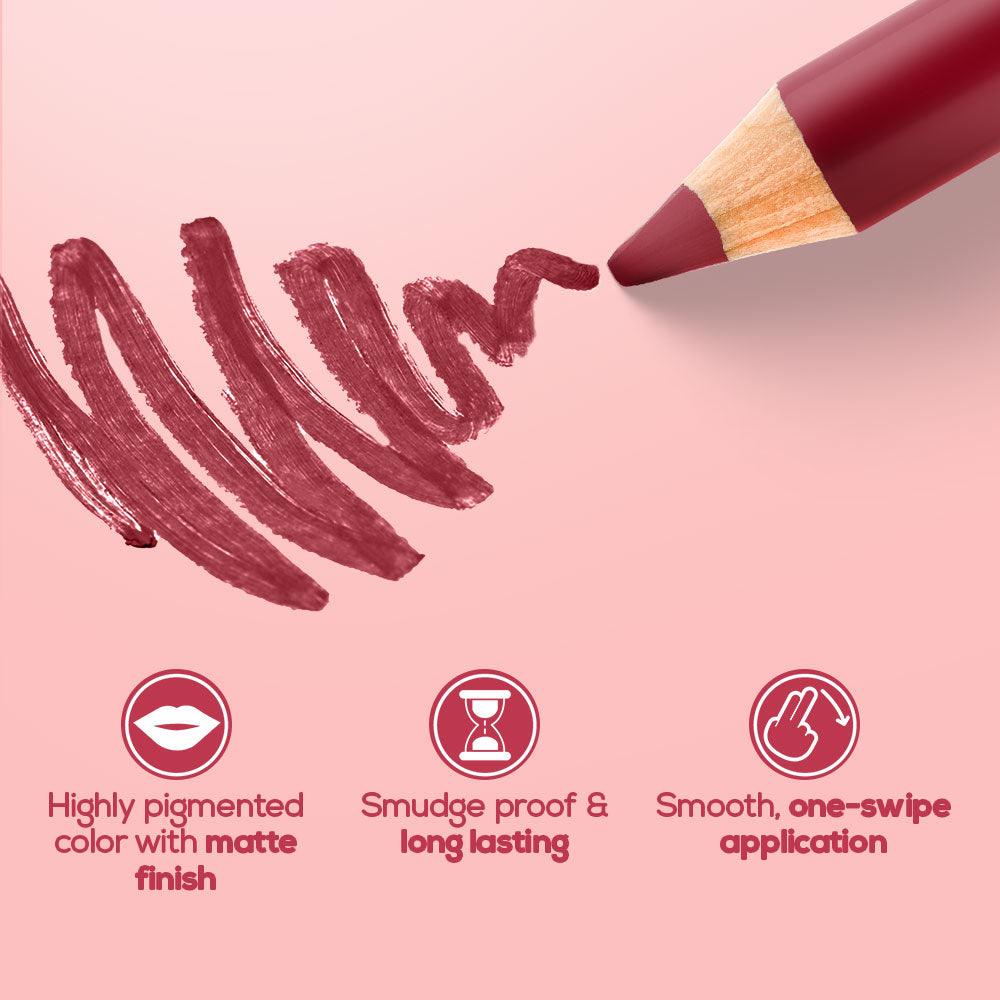 RENEE Define Matte Pencil Lip Liner - pack of 3