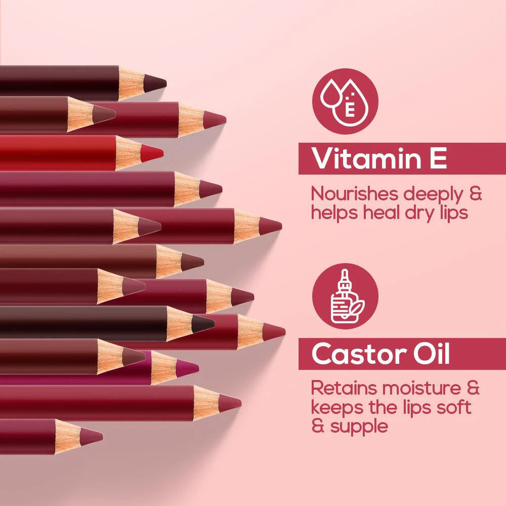 RENEE Define Matte Pencil Lip Liner - pack of 3