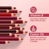 RENEE Define Matte Pencil Lip Liner - pack of 3