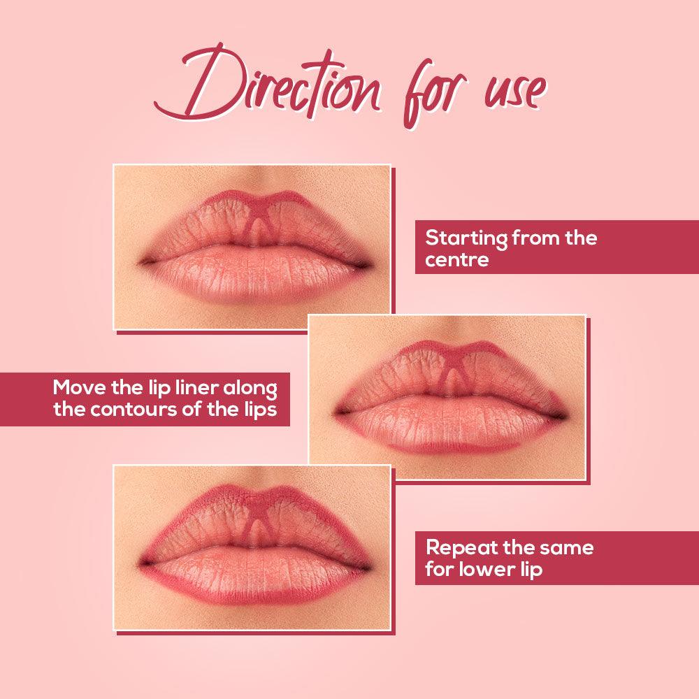 RENEE Define Matte Pencil Lip Liner - pack of 3