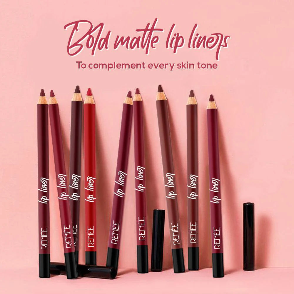RENEE Define Matte Pencil Lip Liner - pack of 3