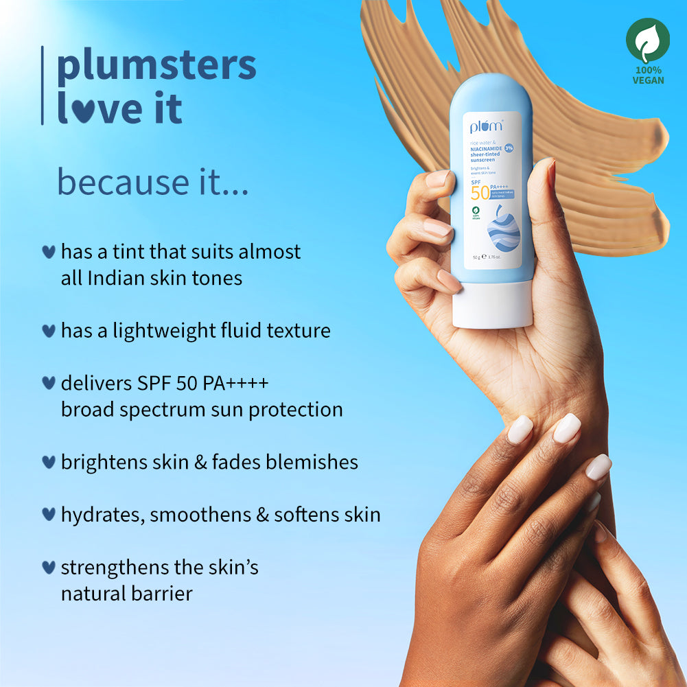 Niacinamide & Rice Water SPF 50 Tinted Sunscreen