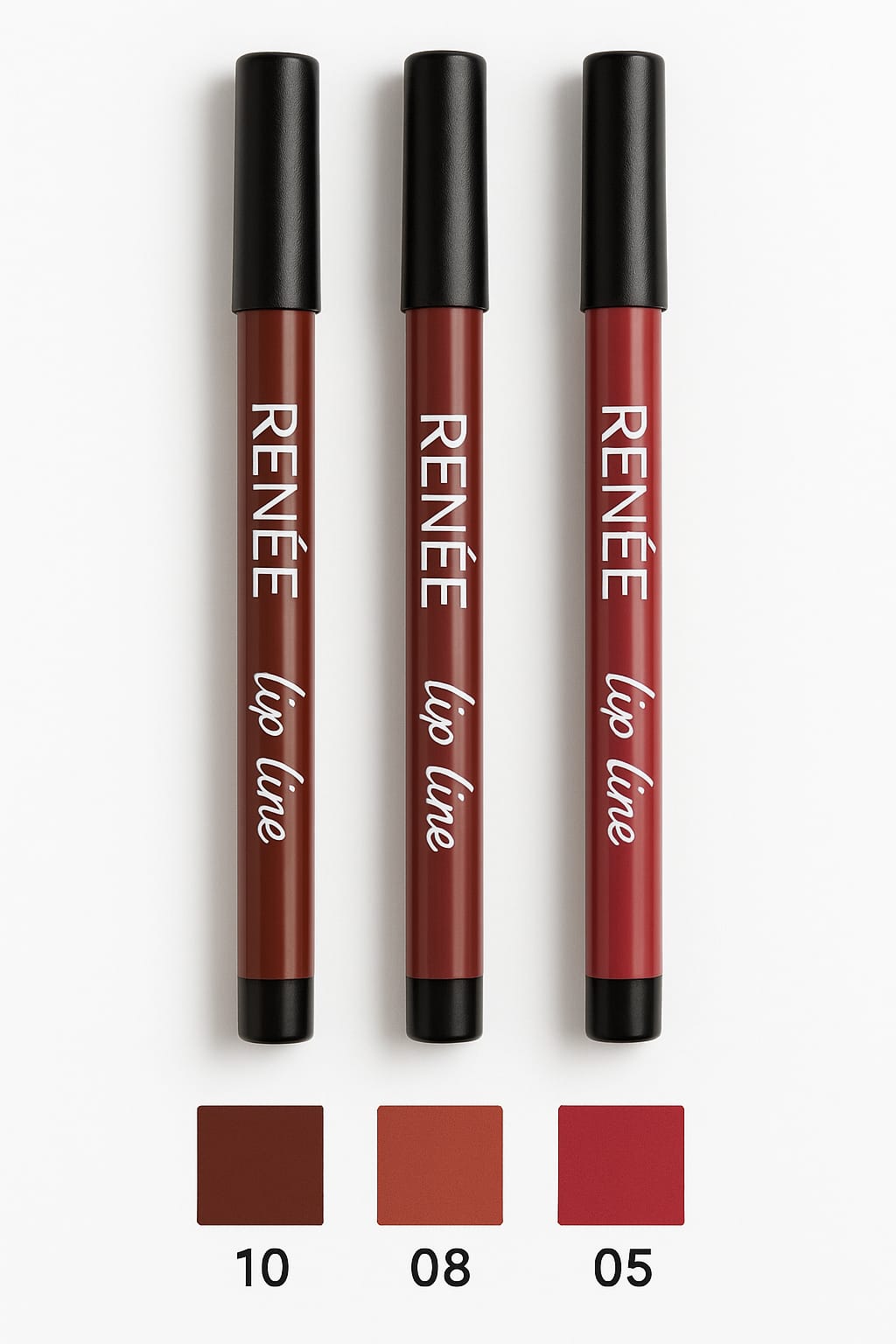 RENEE Define Matte Pencil Lip Liner - pack of 3