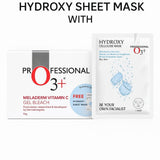 O3+ Meladerm Vitamin C Gel Bleach Free O3+ Facialist Hyaluronic Hydroxy Cellulose Mask
