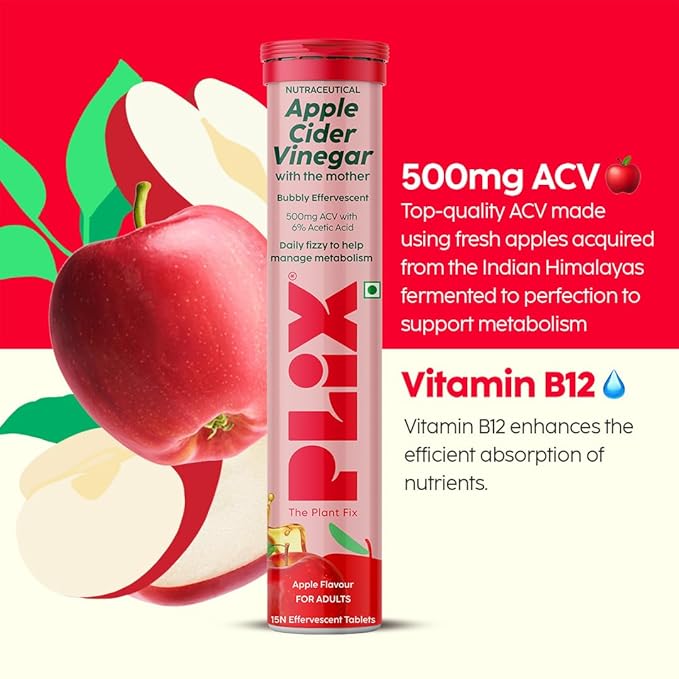 The Plant Fix Plix Apple Cider Vinegar Bubbly Effervescent Tablet,