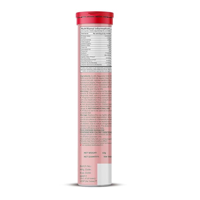 The Plant Fix Plix Apple Cider Vinegar Bubbly Effervescent Tablet,