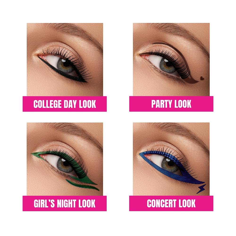 Elle 18 Eye Drama Kajal, Matte Finish, Super Black,