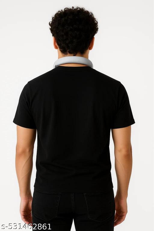 Men's Funny Printed Black T-Shirt for Chai Lovers