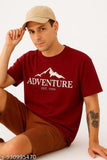 Maroon Adventure Printed T-Shirt