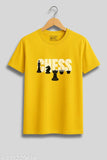 Cotton Regular Fit Chess Print T-Shirt