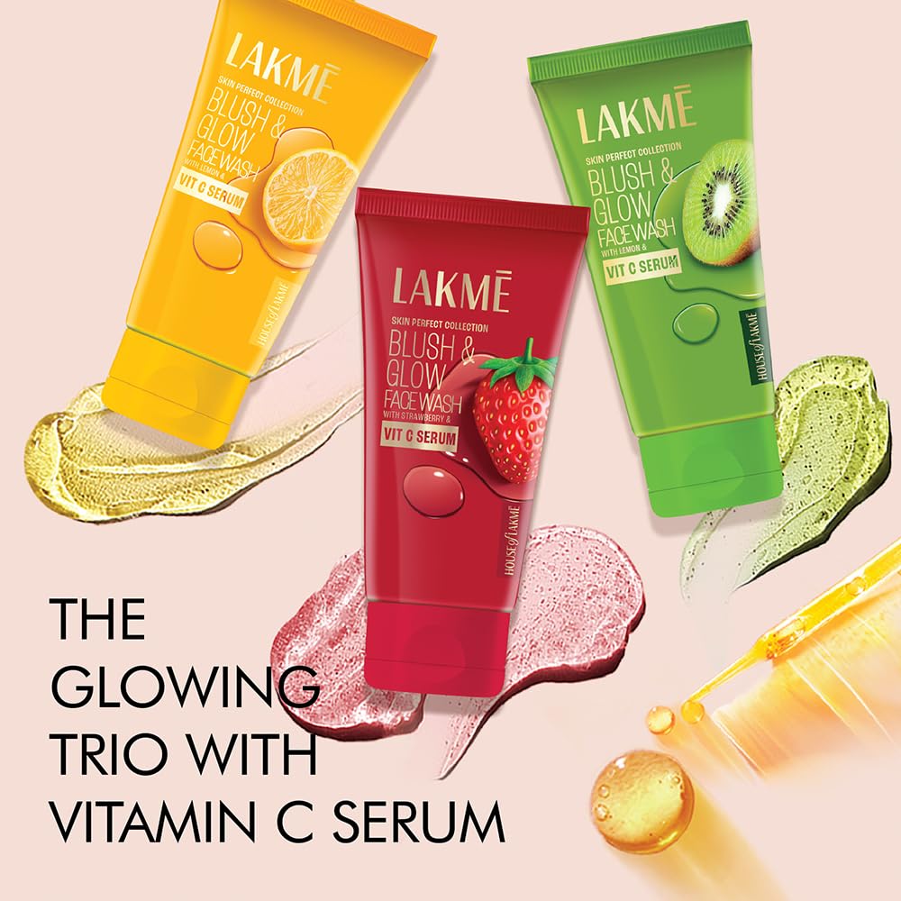 Blush & Glow Exfoliating Face Wash with Vitamin C Serum,