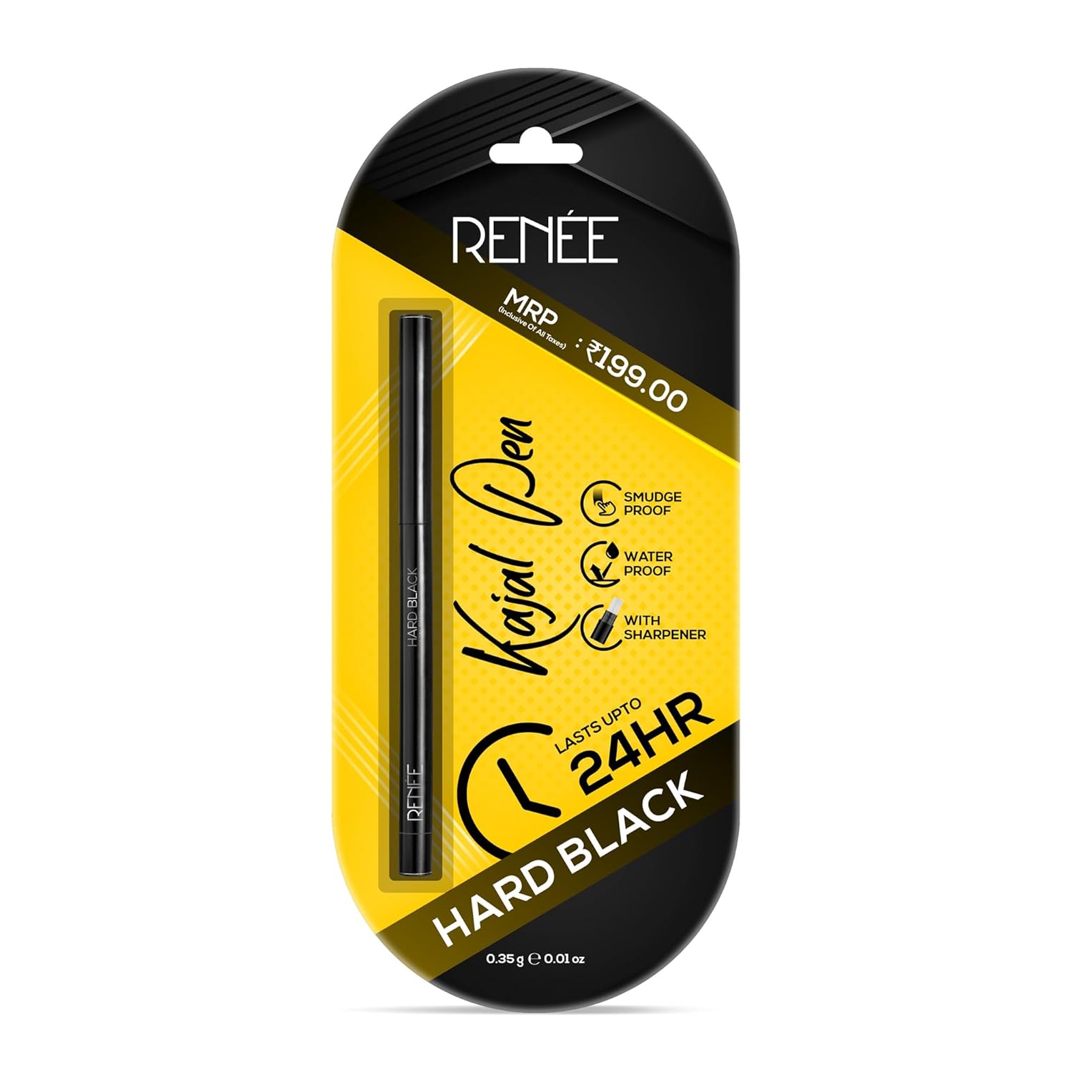 RENEE Hard Black Kajal Pen,